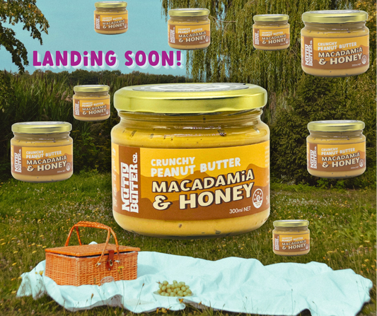 Peanut Butter with Macadamia and Honey landing at a picnic near you soon